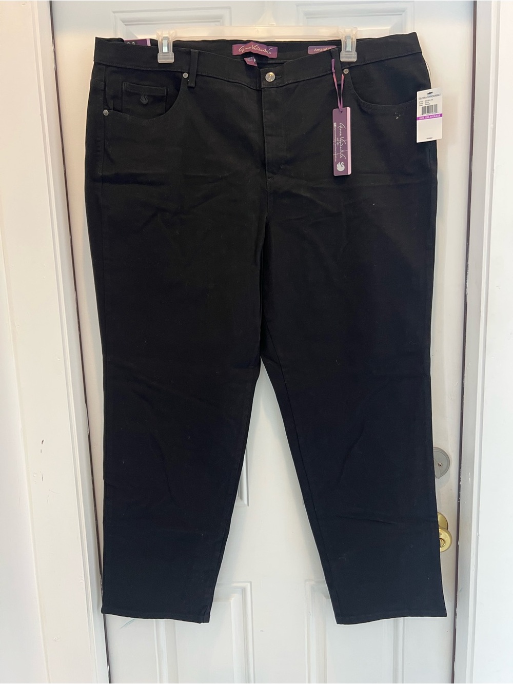 Gloria Vanderbilt Jeans Women's Size 22W Black Amanda Slimming New NWT #349